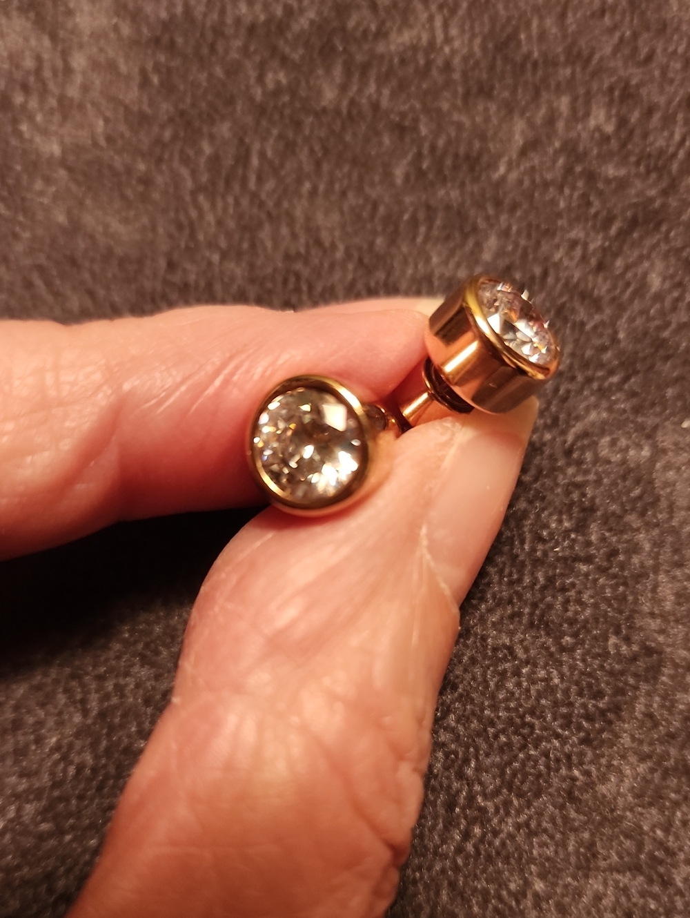 Michael Kors Rose Gold-Tone Clear Crystal Stud Earrings - Women's Jewelry